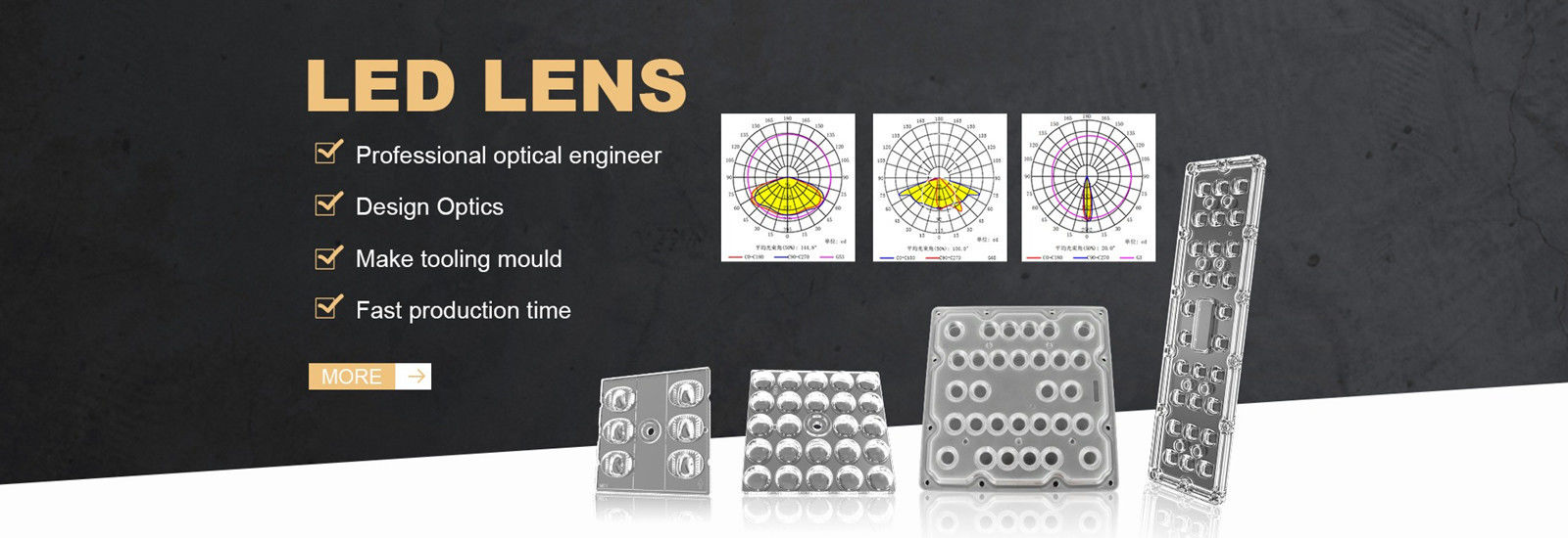 Ống kính LED PMMA