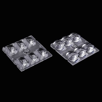 50x50mm PMMA LED Optical Lens with Multiple Viewing Angles for Street and Flood Lights