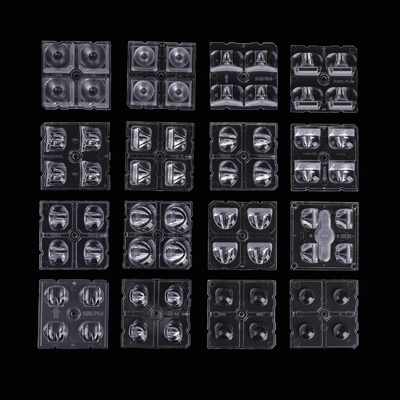 Square 2x2 Modules Led PMMA Lens For IESNA Type II Road Lighting