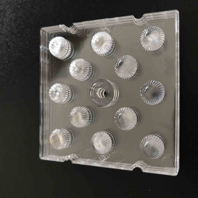 50x50mm SMD 3030 Led Lens , 12 In 1 Led PC Lens For High Bay Light