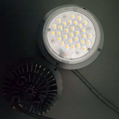 Mô-đun LED tròn 10W–60W với góc chùm sáng 90 độ, hiệu suất 100–130 lm/W và mức bảo vệ IP67 / IK08