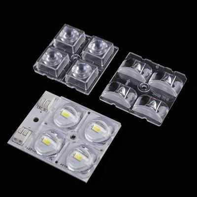 2x2 Led Street Light Lens Optical PC LED Lens For Road Lamp