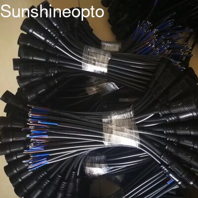 3 pin chống nước nam / nữ M12/M19 dây điện IP67 24AWG cáp kết nối