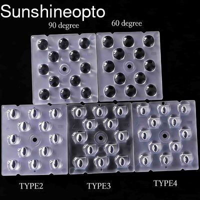 Ống kính LED PC quang học 12 IN 1 50X50X5,57mm dành cho ánh sáng