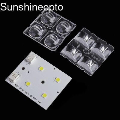 Ống kính LED quang học góc chùm khác nhau 50x50mm tùy chỉnh cho bảng PCB LED 50x80mm