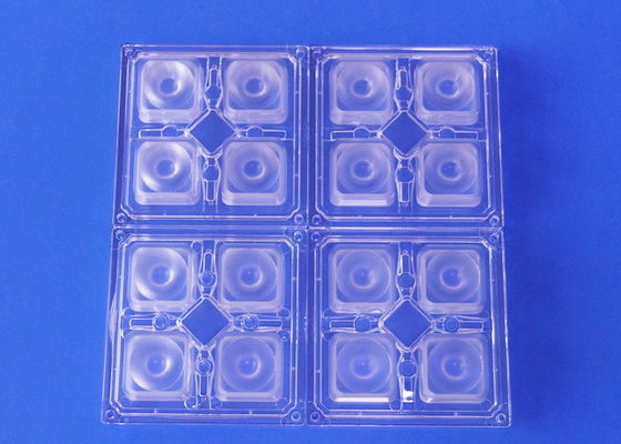 Optical Grade PC Led Lamp Lens 90x90 4 LED 5050 / 5730 SMD For High Bay Lighting