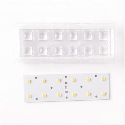 Bộ trang bị thêm đèn đường LED 2×6 SMD 5050 Mô-đun LED 5000LM với ống kính quang học 60×60°