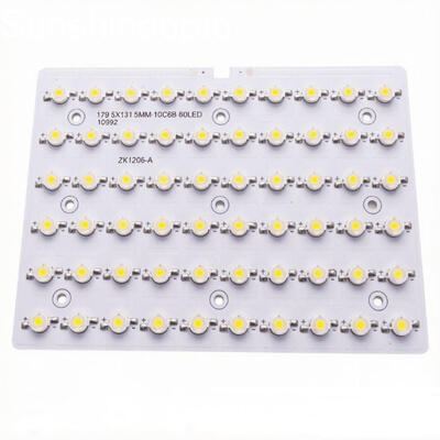 Bảng mạch PCB LED SMD 60W tùy chỉnh với ống kính quang học PCB nhôm 10S6P cho đèn đường