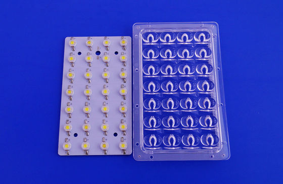 PCB Solder Bridgelux LED LED Lens Array For 28W Street Lamp