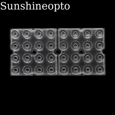 Ống kính quang học LED quang học cao 20 độ 3030 SMD PC 50 × 50mm Ống kính quang học chùm tia hẹp 16 trong 1