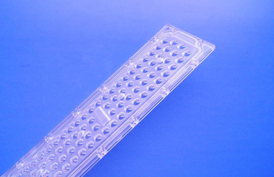 50W SMD 3030 LED Street Light Lens với góc dọc 136x78 độ và vật liệu PC cấp quang học