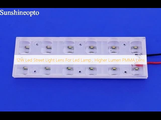 12W Led Street Light Lens For Led Lamp , Higher Lumen PMMA Lens